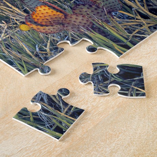 アメリカ、テキサス州、ビッグベンドNP。砂色のピンクの夕暮れ ジグソーパズル (側面)