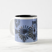 アメリカ、テキサス州、ルブボック：米国風力発電所 ツートーンマグカップ (正面左)