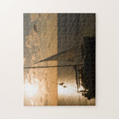 アメリカ、テキサス州、南パドレアイランド。帆船 ジグソーパズル (縦)