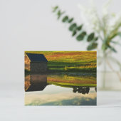 アメリカ、デラウェア、ウィルミントン。エッジ上の石造りの納屋 ポストカード (スタンド正面)