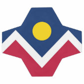 アメリカ・デンバー州旗を持つ愛国的なサッカーボール サッカーボール (フラット)