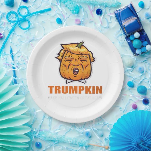 アメリカ・トランプキンが再びハロウィン素晴らしの衣装Clを作る ペーパープレート (パーティー)