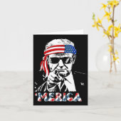 アメリカ トランプ 4日も7月 トランプ アメリカ国旗 カード (黄色い花)