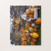 アメリカ、ニューイングランド、メイン、ウェルズ。秋の展示 ジグソーパズル (縦)