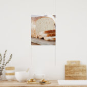 アメリカ、ニュージャージー、ジャージーシティ、スライスされたパン ポスター (キッチン)