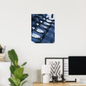 アメリカ、ニュージャージー、ジャージーシティ、ダンベルの列 ポスター (ホームオフィス)