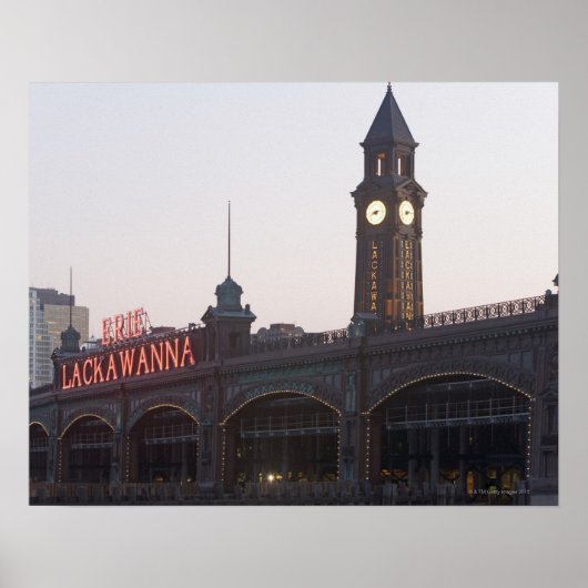 アメリカ、ニュージャージー、ホボケン、旧鉄道駅 ポスター (正面)