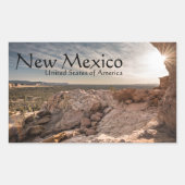 アメリカ ニューメキシコ州のお土産 長方形シール (正面)
