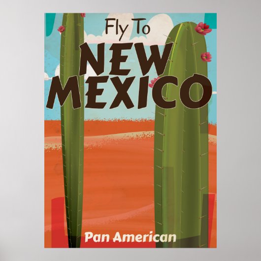 アメリカ、ニューメキシコ州のビンテージ旅行ポスター。 ポスター (正面)