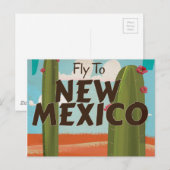 アメリカ、ニューメキシコ州のビンテージ旅行ポスター。 ポストカード (正面/裏面)