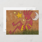 アメリカ, ニューメキシコ州, サンタフェ。壁画のミュージシャン ポストカード (正面/裏面)