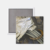 アメリカ、ニューメキシコ、サンタフェ。カウボーイの接写 マグネット (正面/裏面)