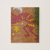 アメリカ、ニューメキシコ、サンタフェ。壁の壁画 ジグソーパズル (縦)