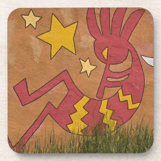 アメリカ、ニューメキシコ、サンタフェ。壁壁画 コースター (正面)