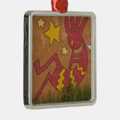 アメリカ、ニューメキシコ、サンタフェ。壁壁画 メタルオーナメント (右)