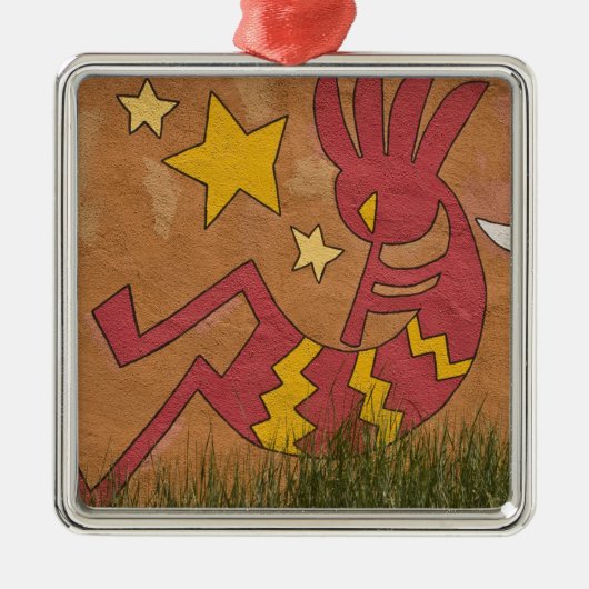 アメリカ、ニューメキシコ、サンタフェ。壁壁画 メタルオーナメント (正面)