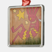 アメリカ、ニューメキシコ、サンタフェ。壁壁画 メタルオーナメント (左)