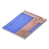 アメリカ、ニューメキシコ、サンタフェ。青いドアのビューと ノートパッド (回転)