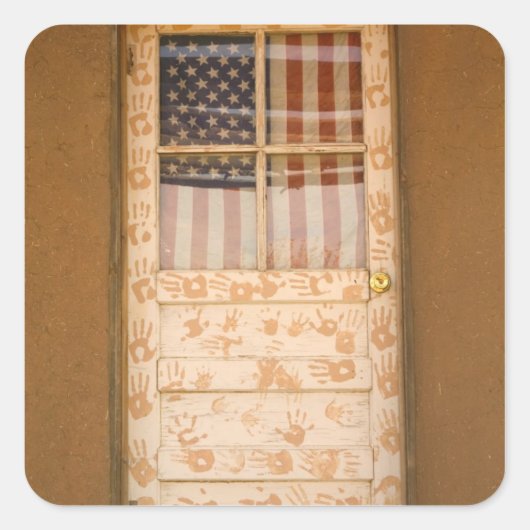 アメリカ,ニューメキシコ,タオス:タオスインディアンプエブロ スクエアシール (正面)