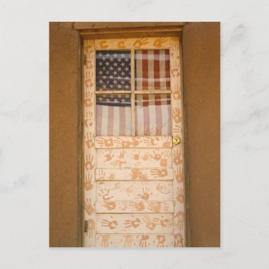 アメリカ，ニューメキシコ，タオス：タオスインディアンプエブロ ポストカード (正面)