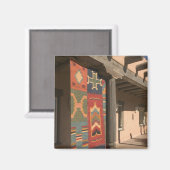 アメリカ、ニューメキシコ、タオス：ナバホ絨毯ギャラリーキット マグネット (正面/裏面)