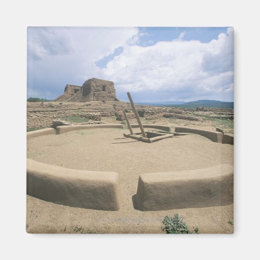 アメリカ、ニューメキシコ、ペコス国立歴史公園 マグネット (正面)