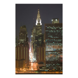 アメリカ、ニューヨーク市、ミッドタウンの景色 フォトプリント