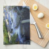 アメリカ、ニューヨーク。アディロンダックの滝 キッチンタオル (四つ折り)