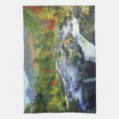 アメリカ、ニューヨーク。アディロンダックの滝 キッチンタオル (縦)