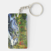 アメリカ、ニューヨーク。アディロンダックの滝 キーホルダー (裏面)