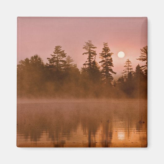 アメリカ、ニューヨーク、アディロンドック・パーク。日の出 マグネット (正面)