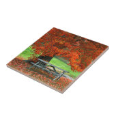 アメリカ、ニューヨーク、ウエストパーク。メープル下のベンチ タイル (側面)