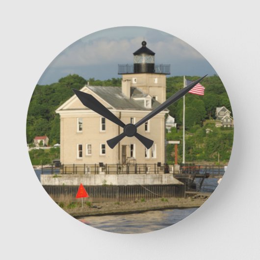 アメリカ、ニューヨーク、キングストン、ハドソン川。ロンドー ラウンド壁時計 (正面)