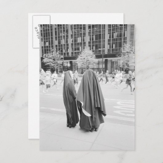 アメリカ, ニューヨーク: ニューヨーク市の修道女たちがニューヨーク市を眺める ポストカード (正面/裏面)