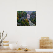 アメリカ、ニューヨーク、レッチワース州パーク。川と ポスター (キッチン)