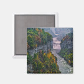 アメリカ、ニューヨーク、レッチワース州パーク。川と マグネット (正面/裏面)