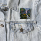 アメリカ、ニューヨーク、レッチワース州パーク。川と 缶バッジ (インサイチュ)