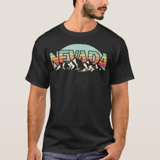 アメリカ ネバダ州 - ビンテージ マウンテン ネイチャー Tシャツ