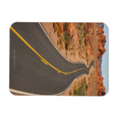 アメリカ、ネバダ、火の谷、砂漠道路 マグネット (横)