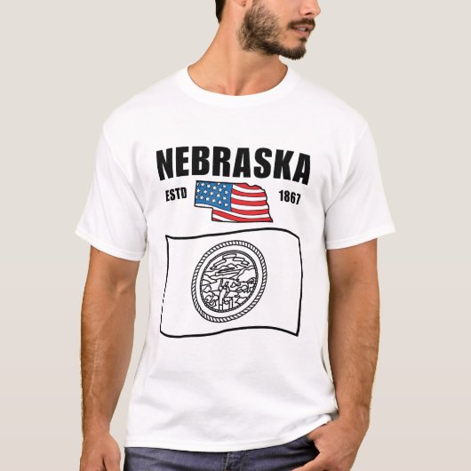 アメリカ ネブラスカ州の旗 Tシャツ (正面)
