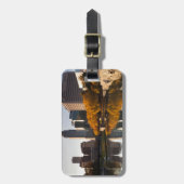 アメリカ、ネブラスカ、オマハ、ジーンリーヒーモール、スカイライン ラゲッジタグ (正面縦)