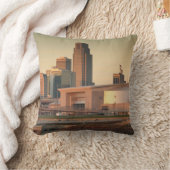 アメリカ、ネブラスカ、オマハ、スカイライン クッション (ブランケット)