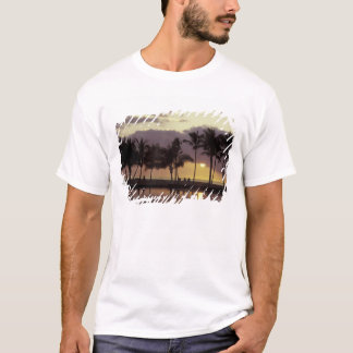 アメリカ ハワイ島 カップル ヤシの木 Tシャツ