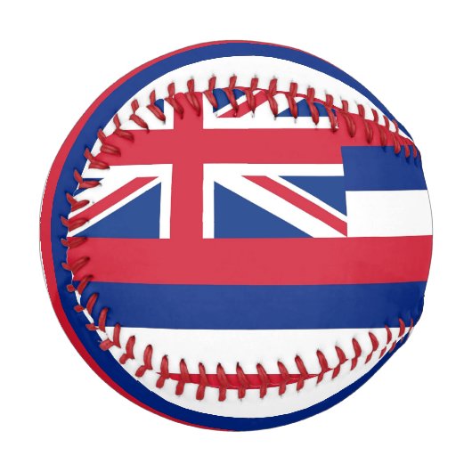 アメリカ・ハワイ州旗を持つ愛国野球 野球ボール (正面左)