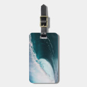 アメリカ、ハワイ、オアフ、ラージウェーブ ラゲッジタグ (正面縦)