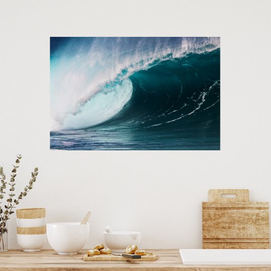 アメリカ,ハワイ,オアフ,大波 ポスター (キッチン)