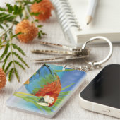 アメリカ、ハワイ。オウム キーホルダー (正面右)