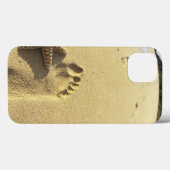 アメリカ、ハワイ、マウイ島、マケナビーチ、足跡と Case-Mate iPhoneケース (裏面 (横))