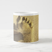アメリカ、ハワイ、マウイ、マケナビーチ、フットプリント、 ジャンボコーヒーマグカップ (正面)