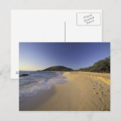 アメリカ、ハワイ、マウイ、砂浜の足跡、マケナ ポストカード (正面/裏面)